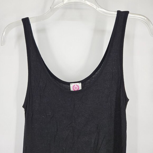 Tank Midi Dress Small Black Floral Lace Mesh Skirt Boho Gothic Cotton Blend - Picture 5 of 10